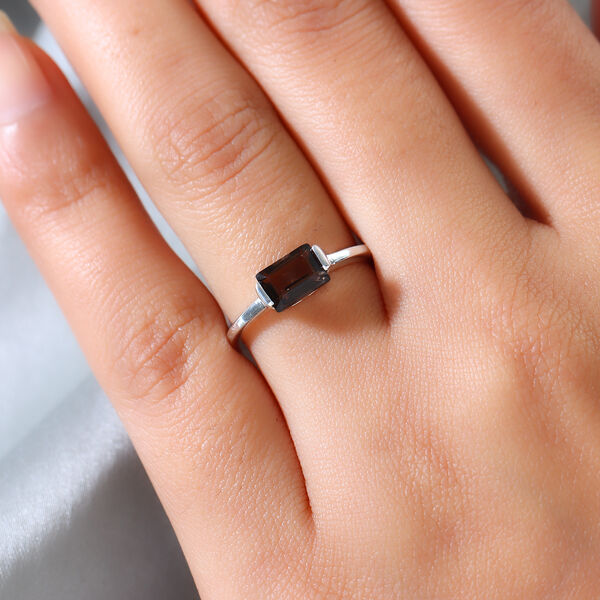 Rauchquarz Solitär-Ring, 925 Silber  ca. 1,06 ct image number 3