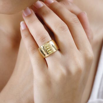 Gelber Zirkonia-Ring - 1,54 ct.