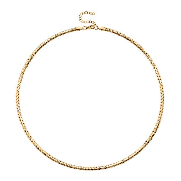 DESIGNER INSPIRIERT - 2er Fancy 316L Edelstahl Ketten Set ca. 50 cm Goldfarben image number 4