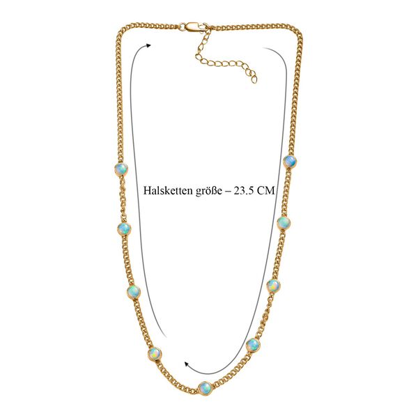 D'Joy AA &auml;thiopisches Welo Opal 19+2,5cm Armband und 45+5cm Halskette image number 12