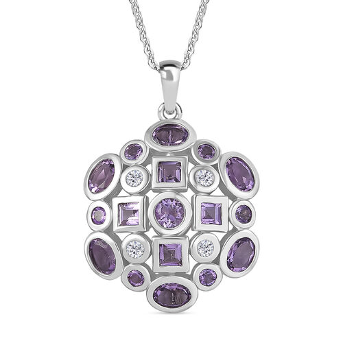 AA Rose De France Amethyst Schmuckset 925 Silber platiniert ca. 2,91 ct. image number 0