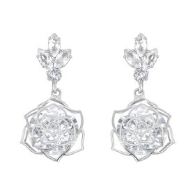 Weißer Zirkonia Ohrringe Reines Messing ca. 5.00 ct