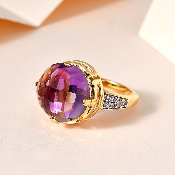 AA afrikanischer Amethyst und Zirkon-Ring - 11,22 ct. image number 1