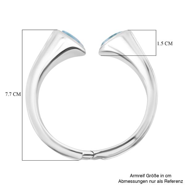 Larimar Armreif ca. 19 cm 925 Silber rhodiniert ca. 17,99 ct. image number 5