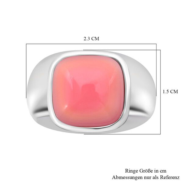 AAA Natürlicher Rosa Königsmuschel Perle Ring 925 Silber rhodiniert (Größe 17.00) image number 7