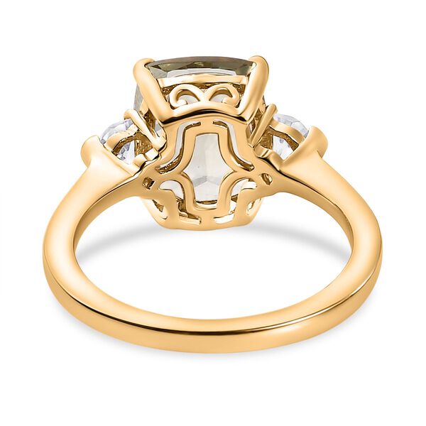 Prasiolite Schmuckset 925 Silber Gelbgold Vermeil ca. 6,30 ct. image number 6