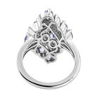 Tansanit und weißer Zirkon-Ring, 925 Silber platiniert  ca. 2,60 ct image number 5