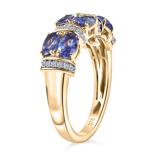 LUXURIANT AAA Tansanit und Labor Diamant Ring in 375 Gold - 1,67 ct. image number 5