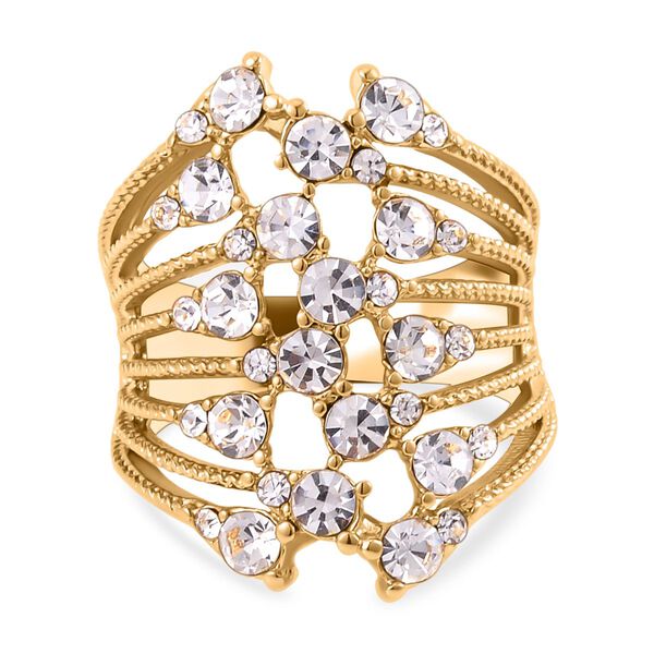 Wei&szlig;er Kristall-Ring