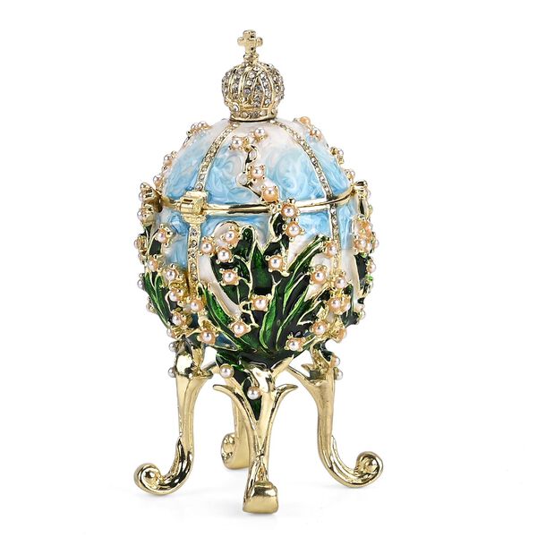 " Egg shape Trinket Storage Box with pearl -  multicolor Material: Alloy size: 6*6*11cm  "" Egg shape Trinket Storage Box with pearl -  multicolor Material: Alloy size: 6*6*11cm  "" Egg shape Trinket Storage Box with pearl -  multicolor Material: Alloy si image number 4