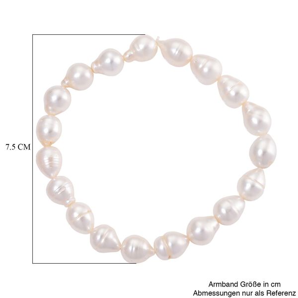 D'Joy flexibles wei&szlig;es S&uuml;&szlig;wasser Perle Armband image number 5