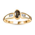 AA Natürlicher, goldener Tansanit und Zirkon Ring, ca. 0,57 ct. image number 3