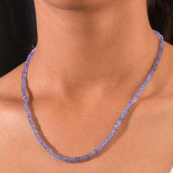 Tansanit Halskette, 45 cm - 57,60 ct.