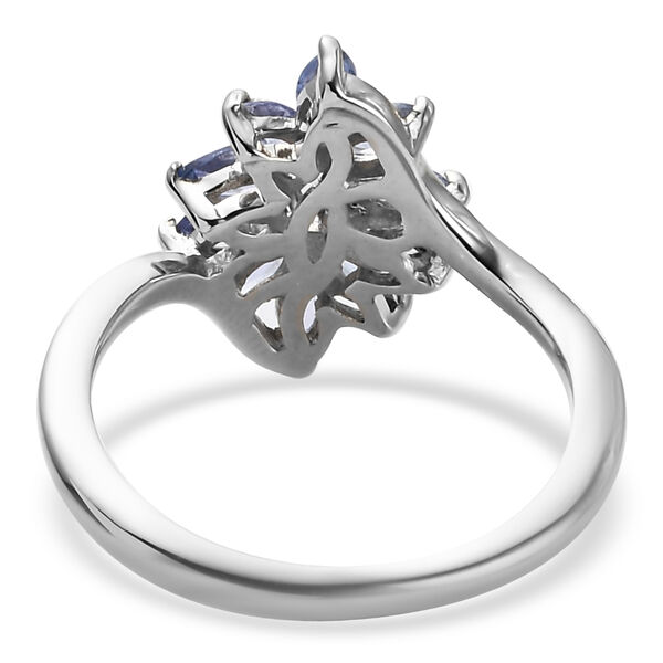 Tansanit Ring 925 Silber platiniert  ca. 0,99 ct image number 6