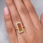 Kanadischer Ammolit und Diamant-Ring, 925 Silber Gelbgold Vermeil  ca. 2,59 ct image number 2