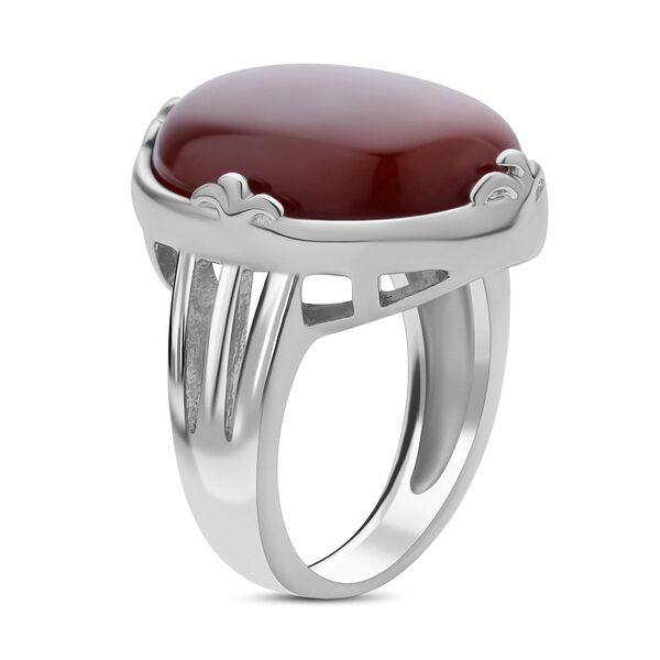 Karneol Ring, Edelstahl (Größe 16.00) ca. 50,00 ct image number 5