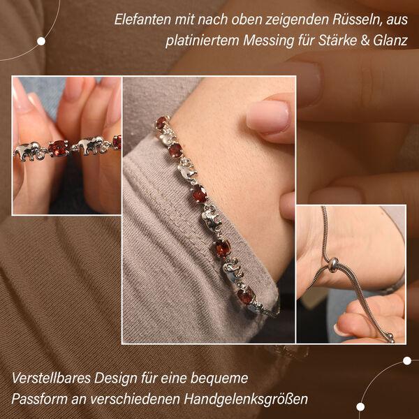 Flexibles rotes Garnat-Armband, 25,5 cm - 2,83 ct. image number 3