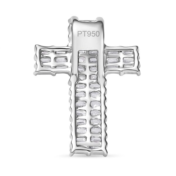 VS Diamant Kreuz Anh&auml;nger in 950 Platin - 0,46 ct. image number 5
