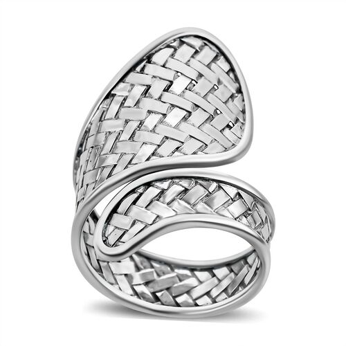 Royal Bali Kollektion- Korbgeflecht Bypass Ring image number 0