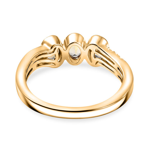 D'Joy AA nat&uuml;rlicher goldener Tansanit und Zirkon Ring - 0,77 ct. image number 5