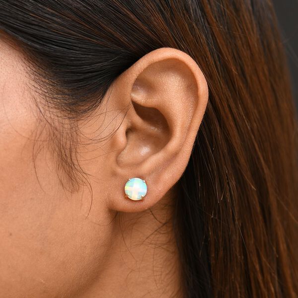 AAA Nat&uuml;rliche, &auml;thiopische Welo Opal Ohrringe in 375 Gold - 2,53 ct. image number 3