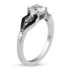 88 Facetten Moissanit Ring 925 Silber platiniert  ca. 0,96 ct image number 4