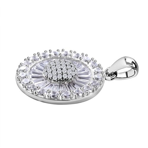 LUSTRO STELLA - Weißer Zirkonia Anhänger, 925 Silber rhodiniert ca. 6.30 ct image number 1