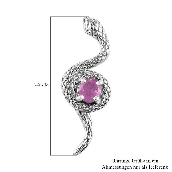 Fissure gef&uuml;llt rosa Saphir Ohrh&auml;nger 925 Silber platiniert ca. 1,20 ct&nbsp; image number 5