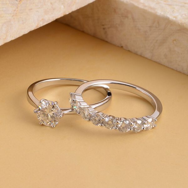 2er-Set Moissanit-Ring - 2,13 Karat. image number 8