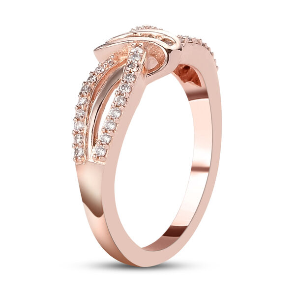 Natürlicher, rosa Diamant-Ring. 925 Silber Roségold Vermeil ca. 0,25 ct image number 4