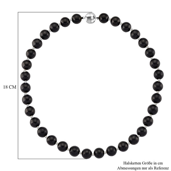 Shungit Halskette ca. 50 cm 925 Silber rhodiniert ca. 412.50 ct image number 6