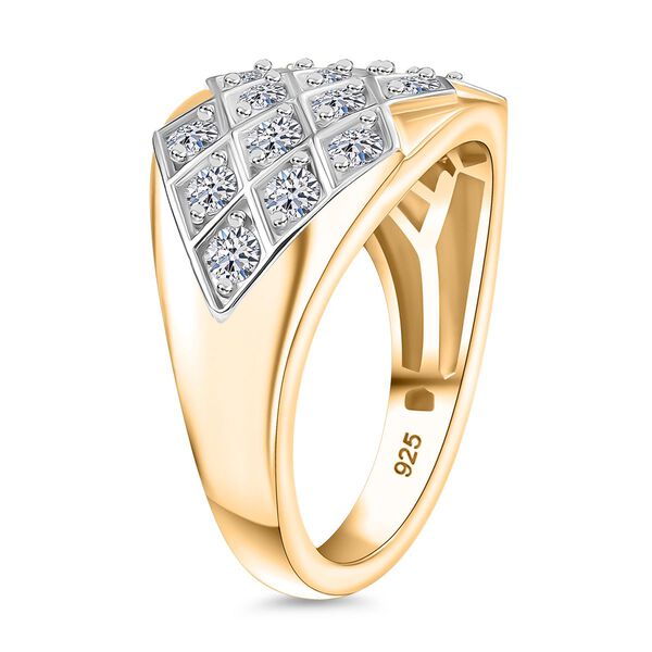 LUXURIANT SI Labor Diamant Ring, 925 Silber 750 Gelbgold Vermeil - 1 ct. image number 5