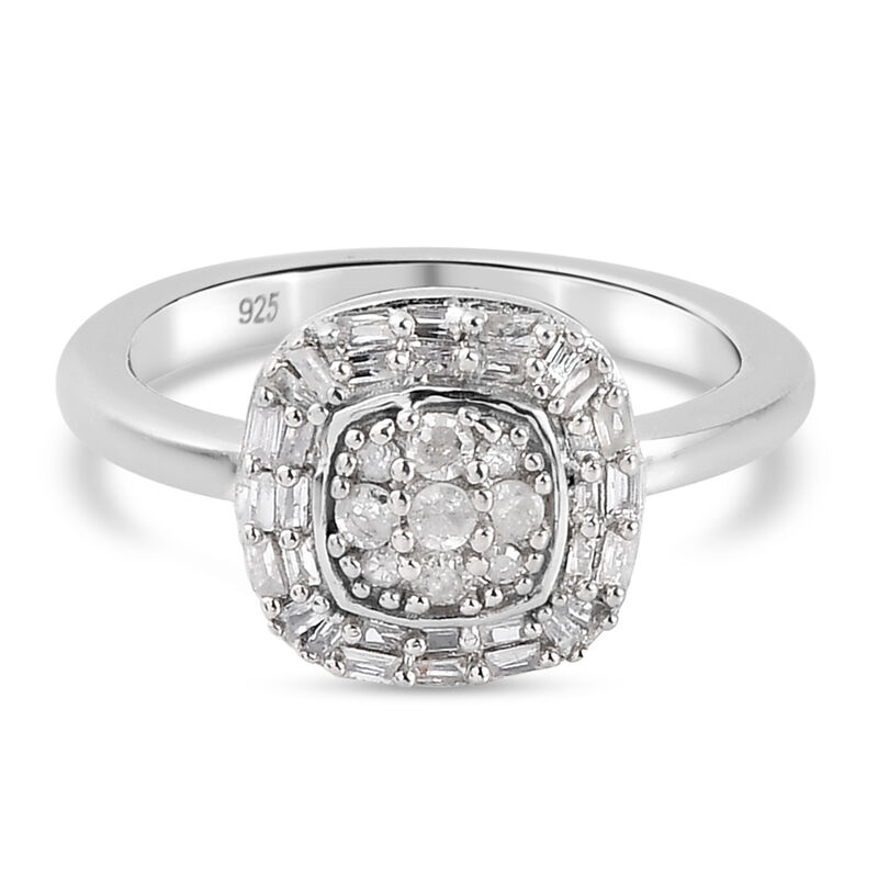 Diamant Ring 925 Silber platiniert  ca. 0,33 ct image number 0
