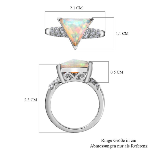 Nat&uuml;rlicher, &auml;thiopischer Welo Opal und Moissanit-Ring - 1,29 ct. image number 8