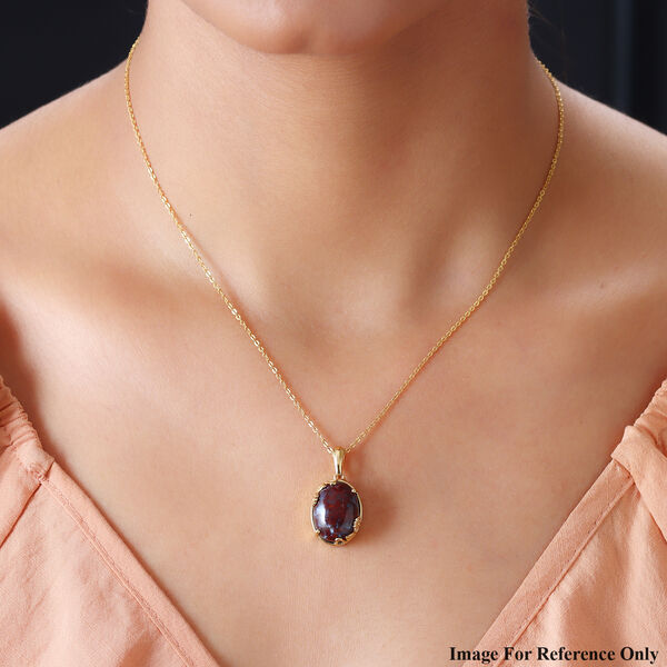 Roter Jaspis Anh&auml;nger 950 Kupfer Ionenbeschichtetes Gold Platin ca. 9,94 ct image number 3