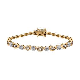 AAA Turkizit und Zirkon-Armband - 3,61 ct.
