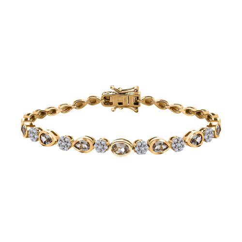 AAA Turkizit und Zirkon-Armband - 3,61 ct. image number 0