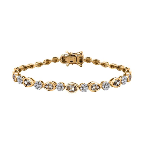 AAA Turkizit und Zirkon-Armband - 3,61 ct. image number 0