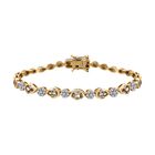 AAA Turkizit Armband ca. 19 cm 925 Silber Gelbgold Vermeil ca. 3.61 ct