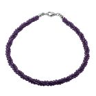 Afrikanisches Amethyst-Armband, ca. 19 cm, 925 Silber ca. 12.75 ct