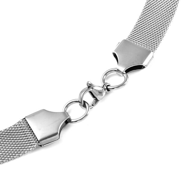 2er-Set - schlichte Schmuck-Halskette, ca. 52 cm und Armband, ca. 19+3 cm, Edelstahl image number 3