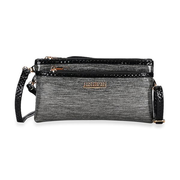 Stylische Sling Crossbody Tasche, Silber