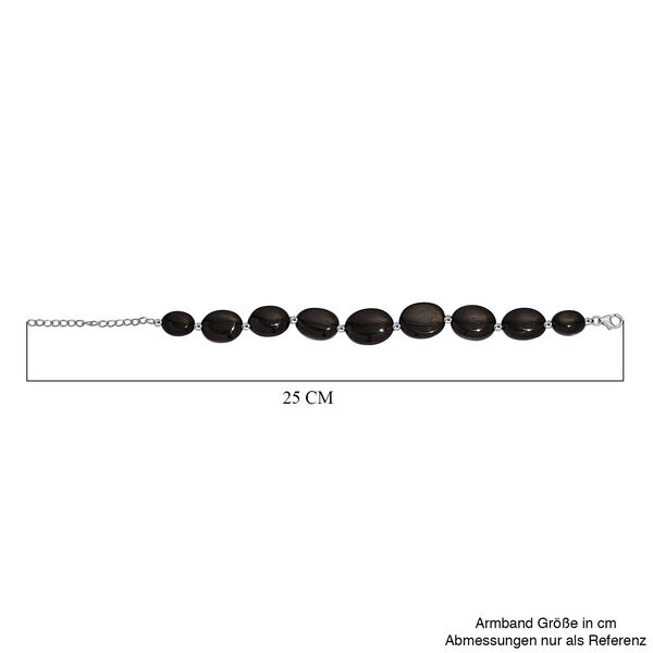 Elite Shungit Armband ca. 19 cm 925 Silber rhodiniert ca. 65,00 ct. image number 5