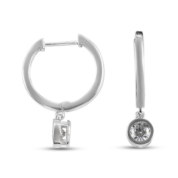 LUSTRO STELLA Hergestellt mit Feinster ZIRKONIA Tropfen Ohrh&auml;nger 925 Silber platiniert&nbsp; image number 5