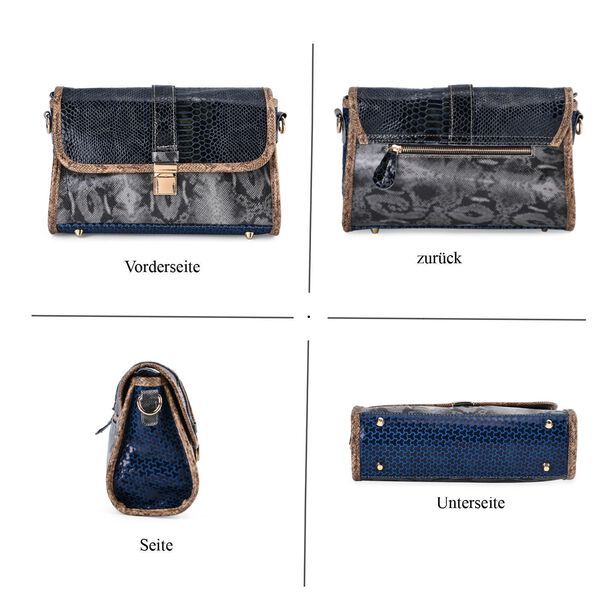 Chaos by Elsie, Echtleder Crossbody Tasche, Leopardenmuster image number 4