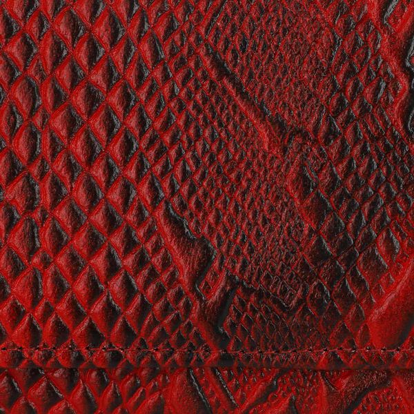 Geldbörse aus 100% Leder mit Pythonmuster und RFID Schutz, Rot image number 7
