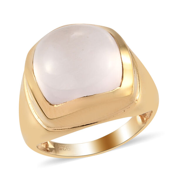 Rosenquarz-Ring, 925 Silber vergoldet  ca. 7,88 ct image number 4