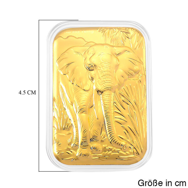 EXKLUSIVES GESCHENK 999er Goldbarren mit Elefant-Motiv, 10mg image number 5