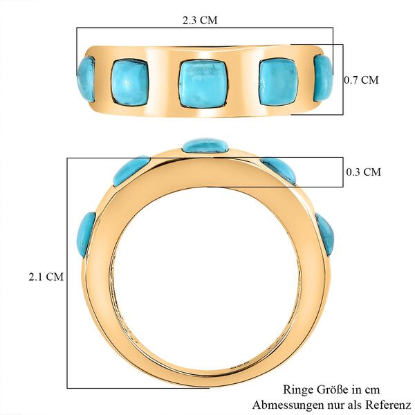 Amerikanischer nat&uuml;rlicher Sleeping Beauty T&uuml;rkis-Ring - 1,66 ct. image number 7