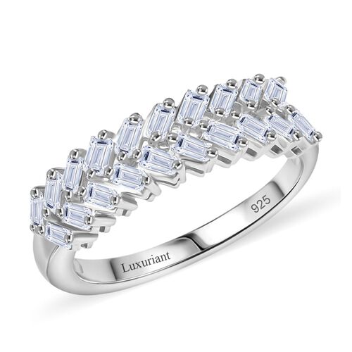 Lab Grown Diamant SI Ring 925 Silber rhodiniert (Größe 18.00) ca. 0,56 ct image number 3